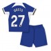 Maillot de foot Chelsea Malo Gusto #27 Domicile vêtements enfant 2023-24 Manches Courtes (+ pantalon court)